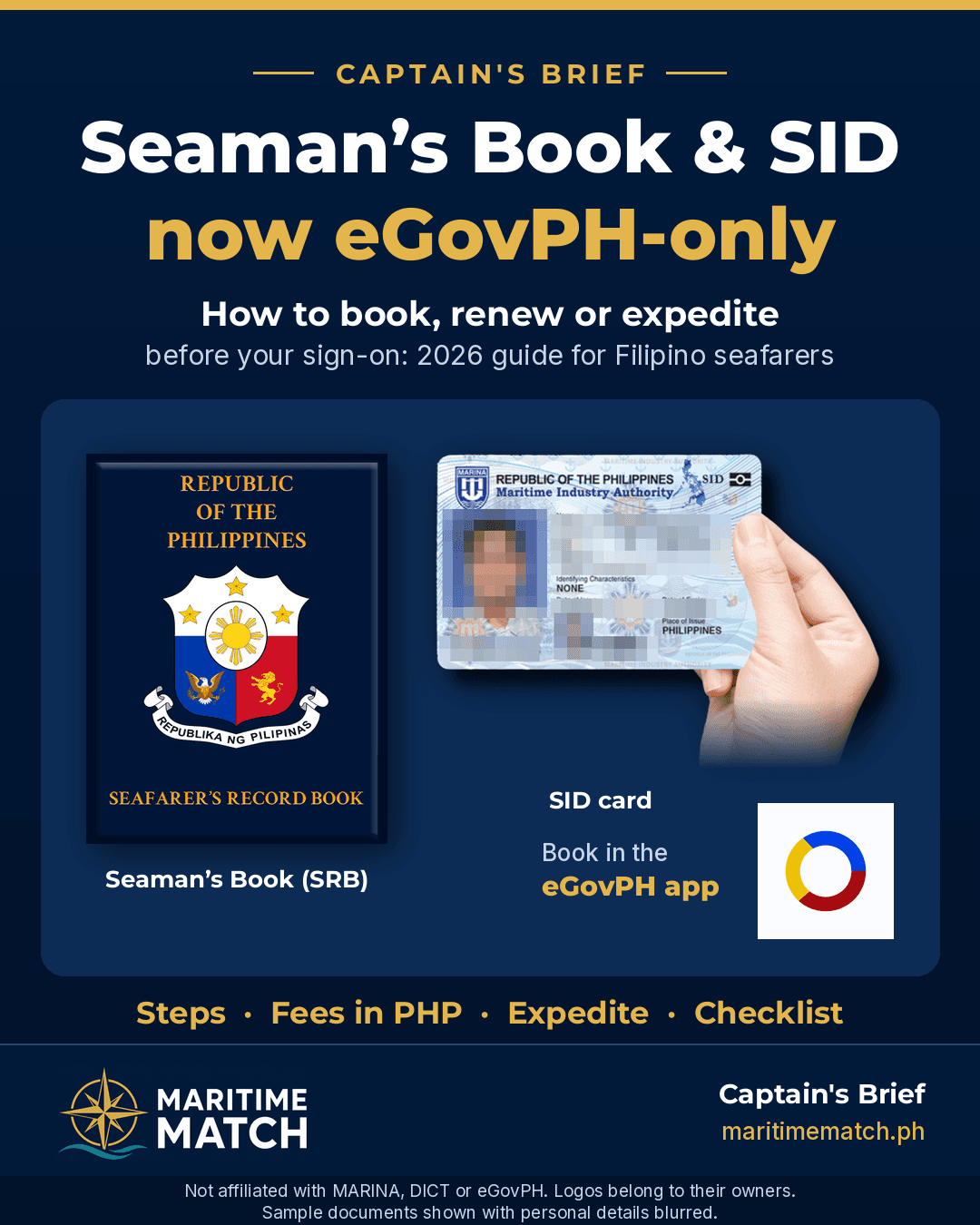 Captain's Brief: Seaman's Book and SID eGovPH appointment guide for Filipino seafarers